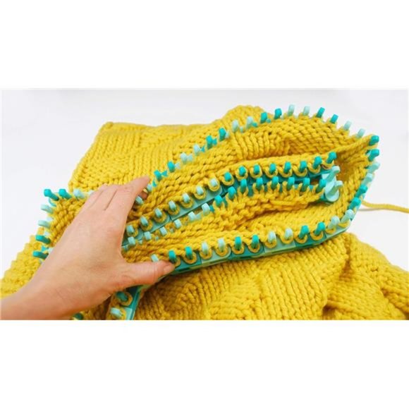 Authentic Knitting Board Flexee Chunky Loom Links, Teal & Turquoise 36 Piece - Picture 6 of 7
